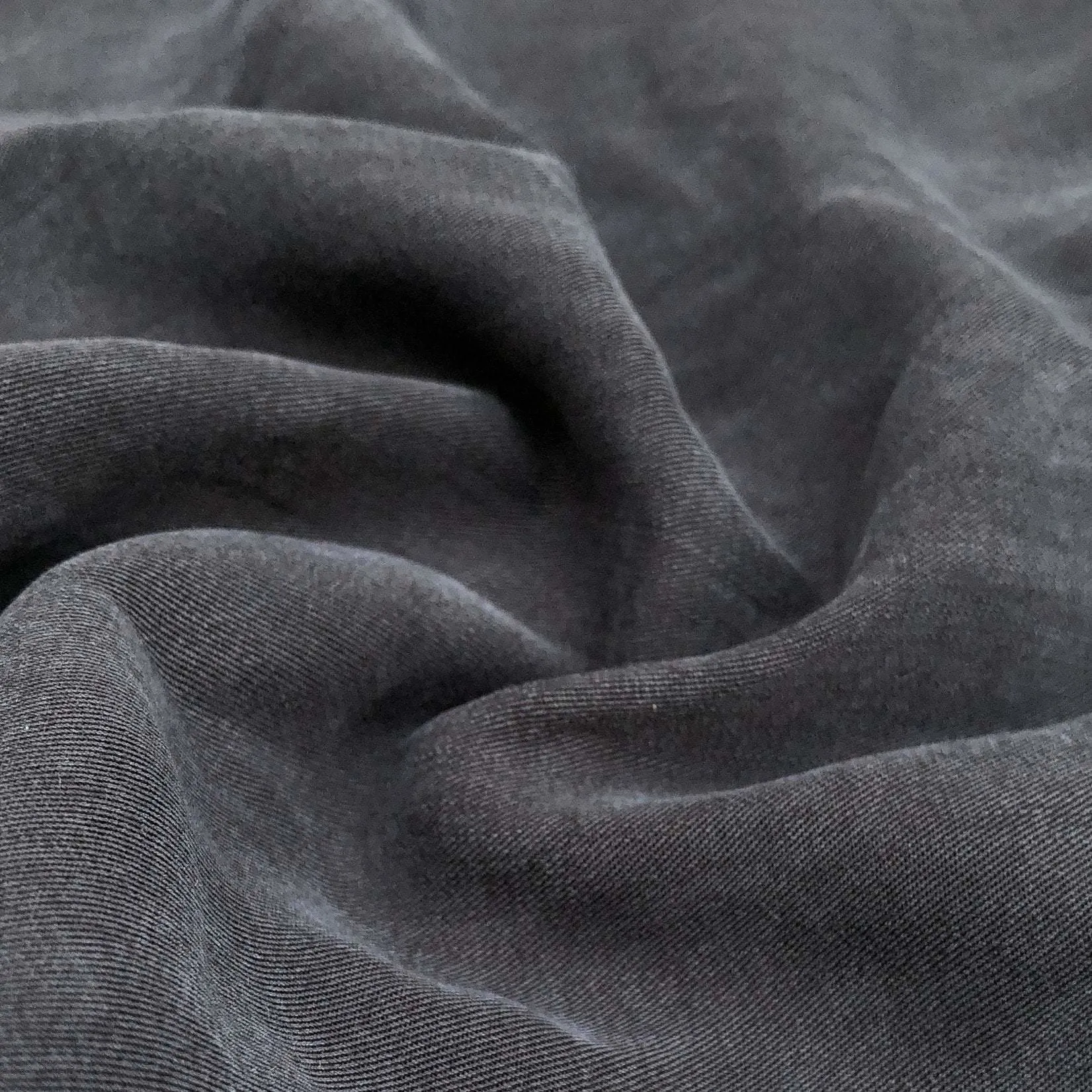 58" 100% Lyocell Tencel Gabardine Twill Faded Blue Gray Woven Fabric By the Yard