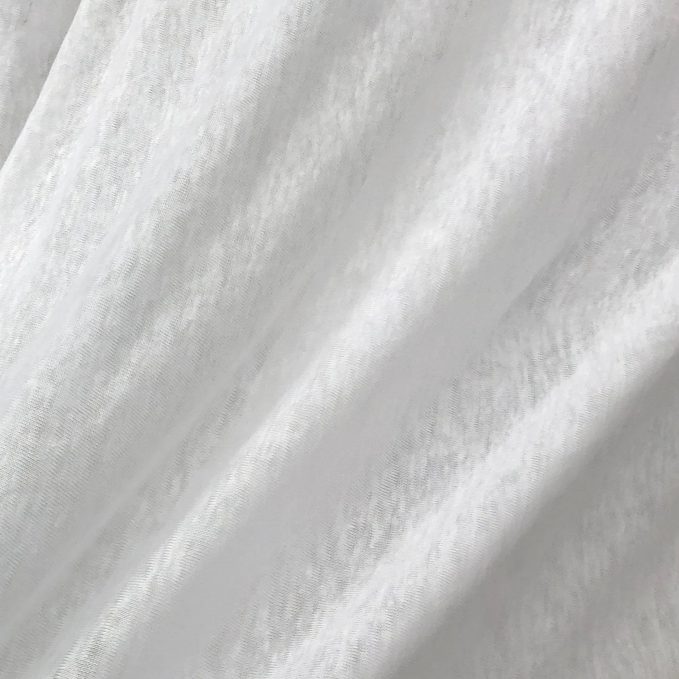 60" 100% Linen Jersey Knit 6 OZ Optic White Sheer & See Through Fabric By the Yard