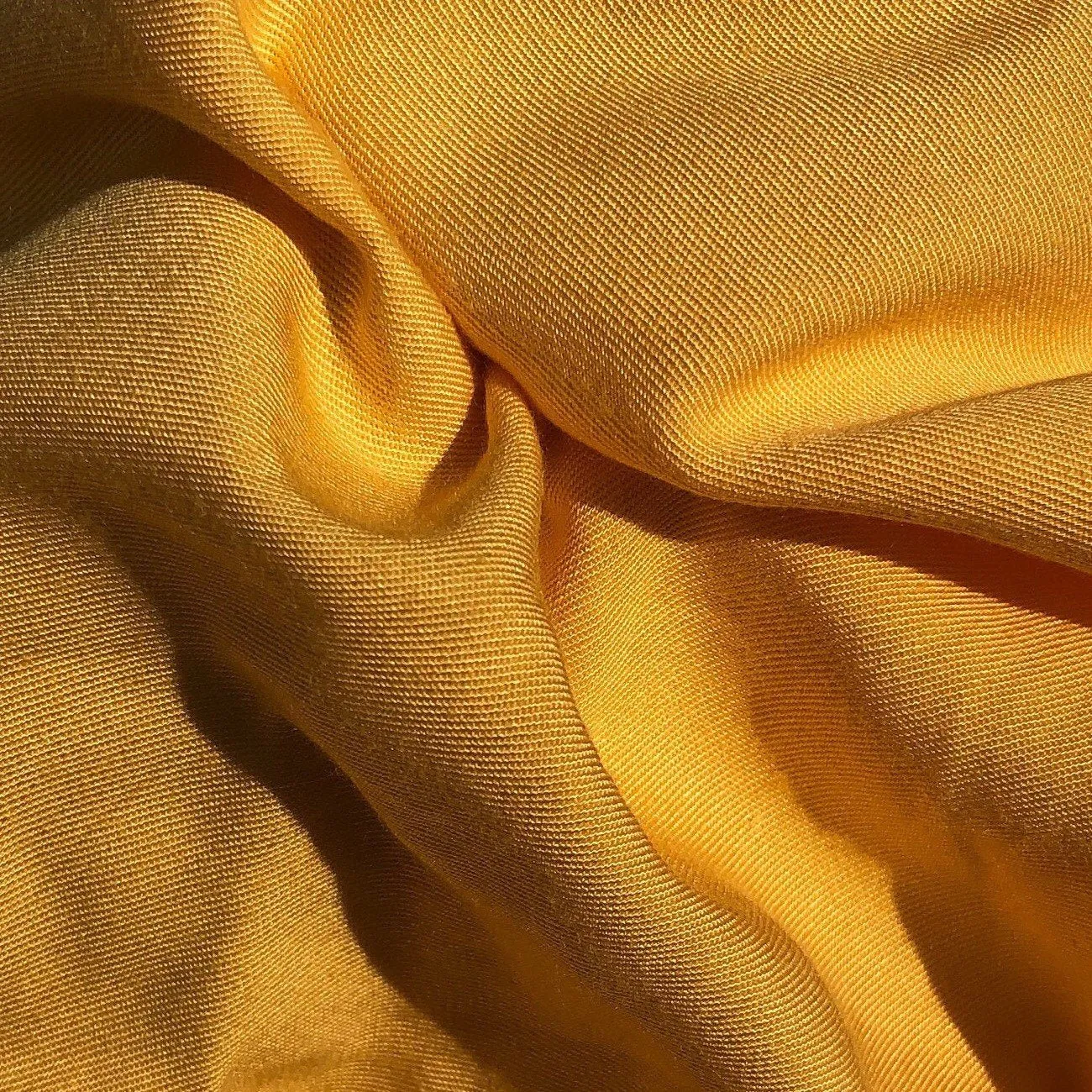 60" Butter Yellow 100% Lyocell Tencel Gabardine Twill Eco Friendly Medium Weight Apparel Woven Fabric By The Yard