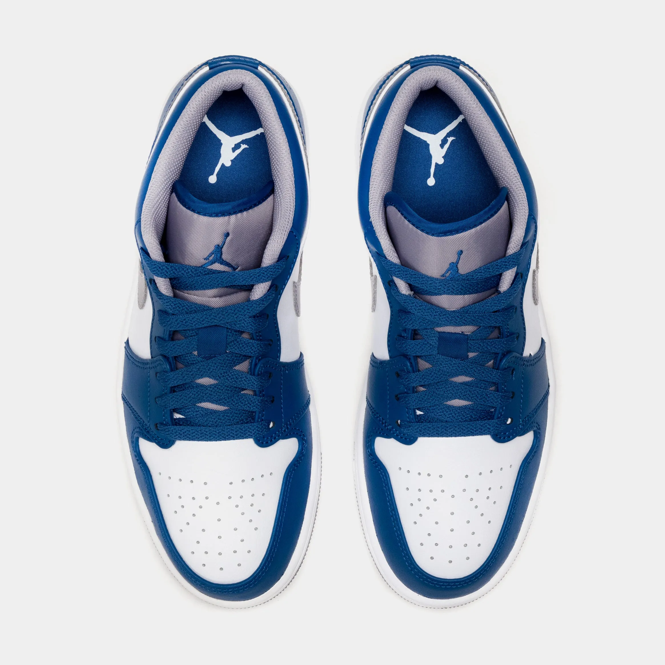 Air Jordan 1 Low True Blue Mens Lifestyle Shoes (White/Blue) Free Shipping