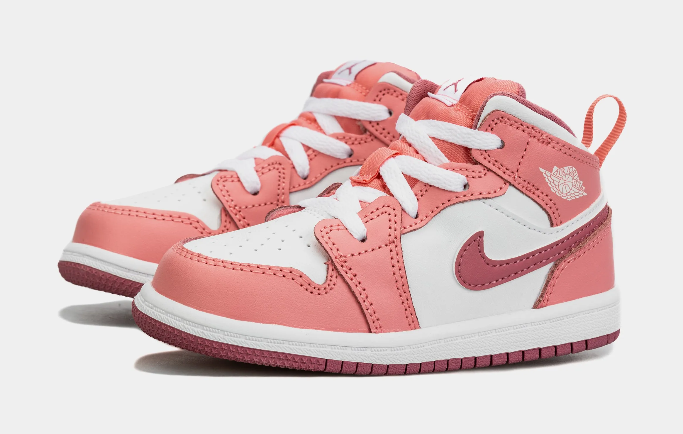 Air Jordan 1 Retro Mid Valentine's Day Infant Toddler Lifestyle Shoes (White/Pink)