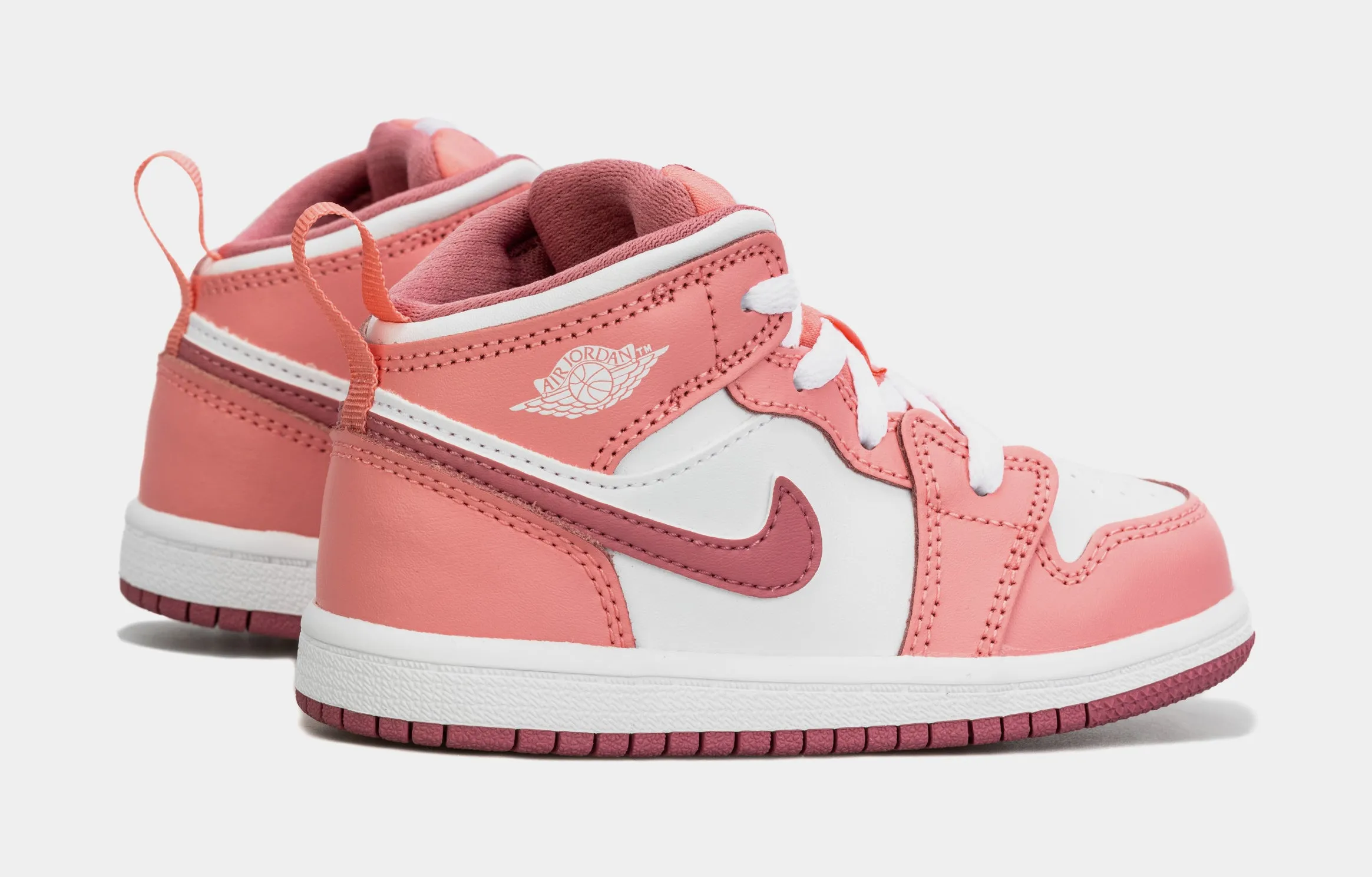 Air Jordan 1 Retro Mid Valentine's Day Infant Toddler Lifestyle Shoes (White/Pink)