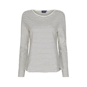 Amelie Striped Long Sleeve Tee - Pearl/SR Navy