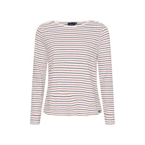 Amelie Striped Long Sleeve Tee - Pearl/SR Navy/Red