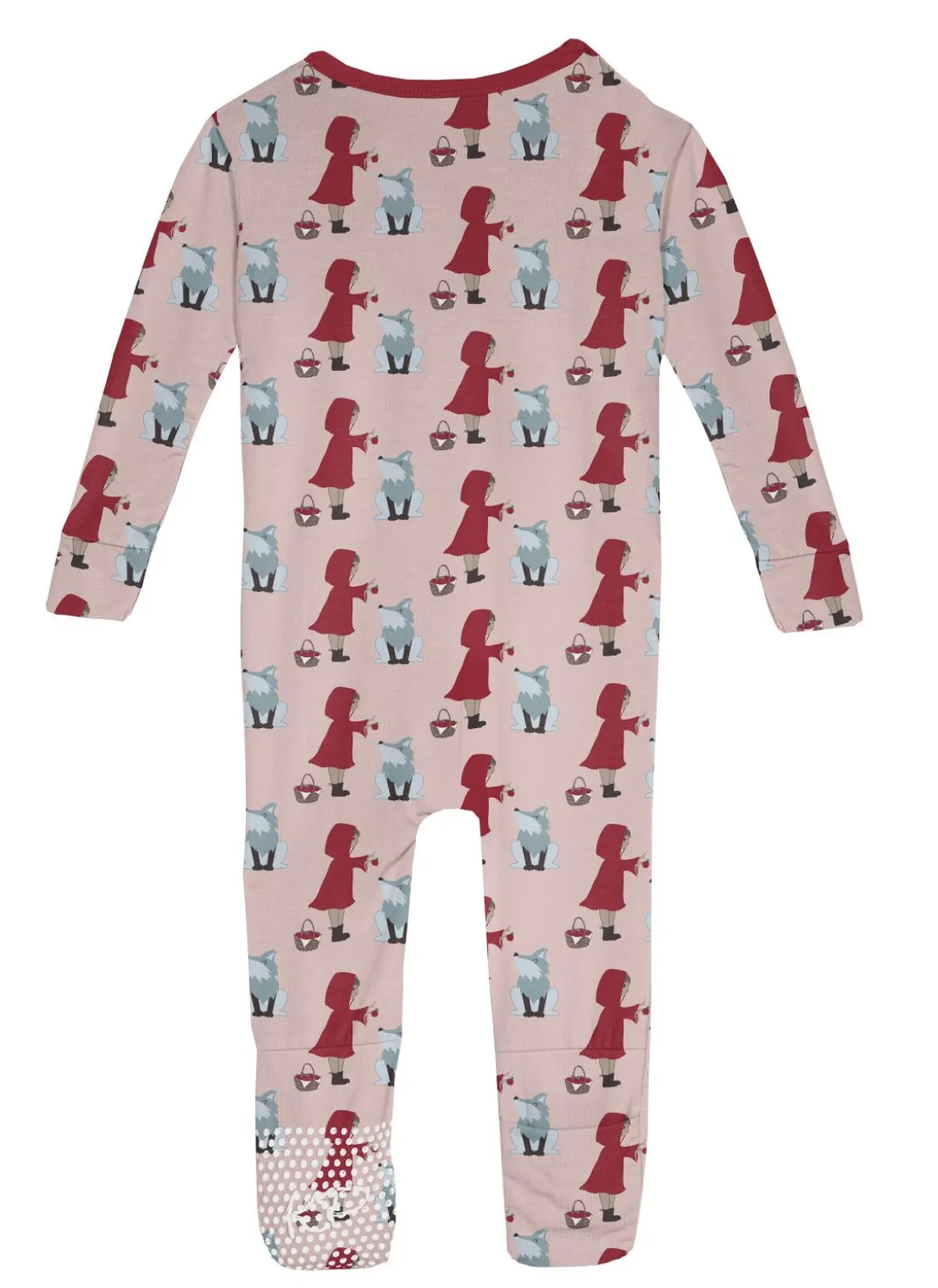 Baby Rose Little Red Let's Be Friends Print Convertible Sleeper with Zipper