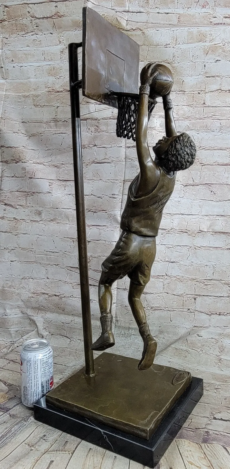 Basketball Player Athlete NBA Bronze Statue Sculpture Figurine Trophy Figure Art