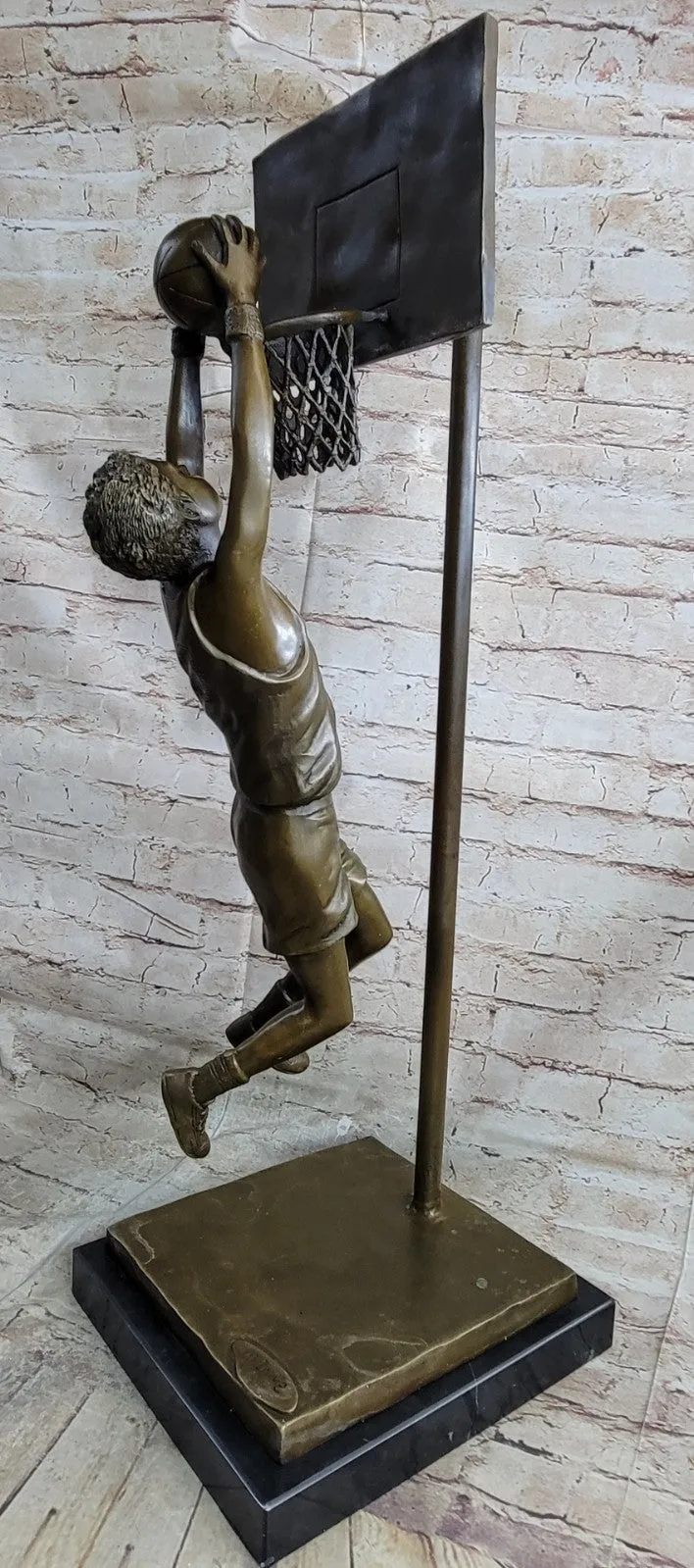 Basketball Player Athlete NBA Bronze Statue Sculpture Figurine Trophy Figure Art