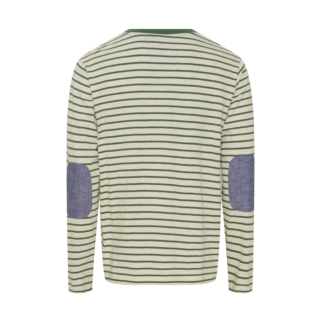 Bernard T-shirt - Ecru/Duck Green