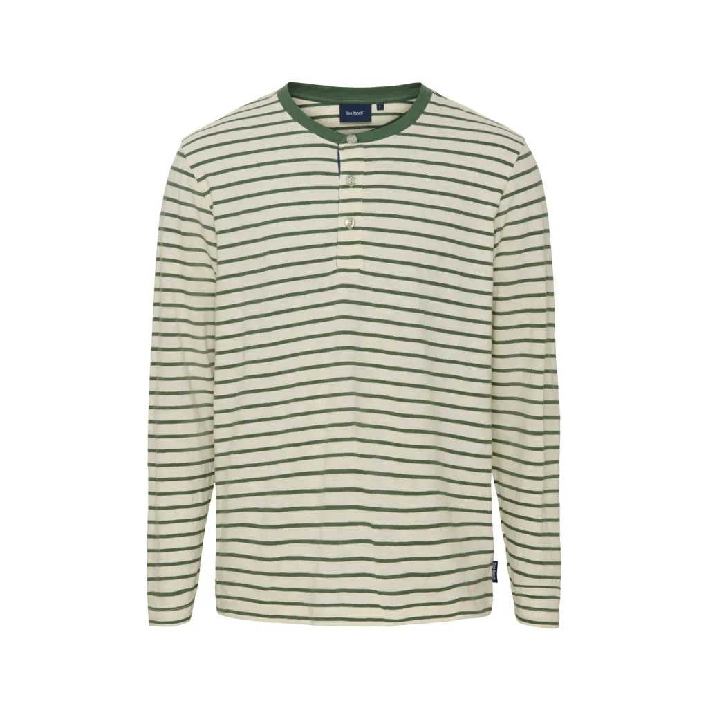 Bernard T-shirt - Ecru/Duck Green