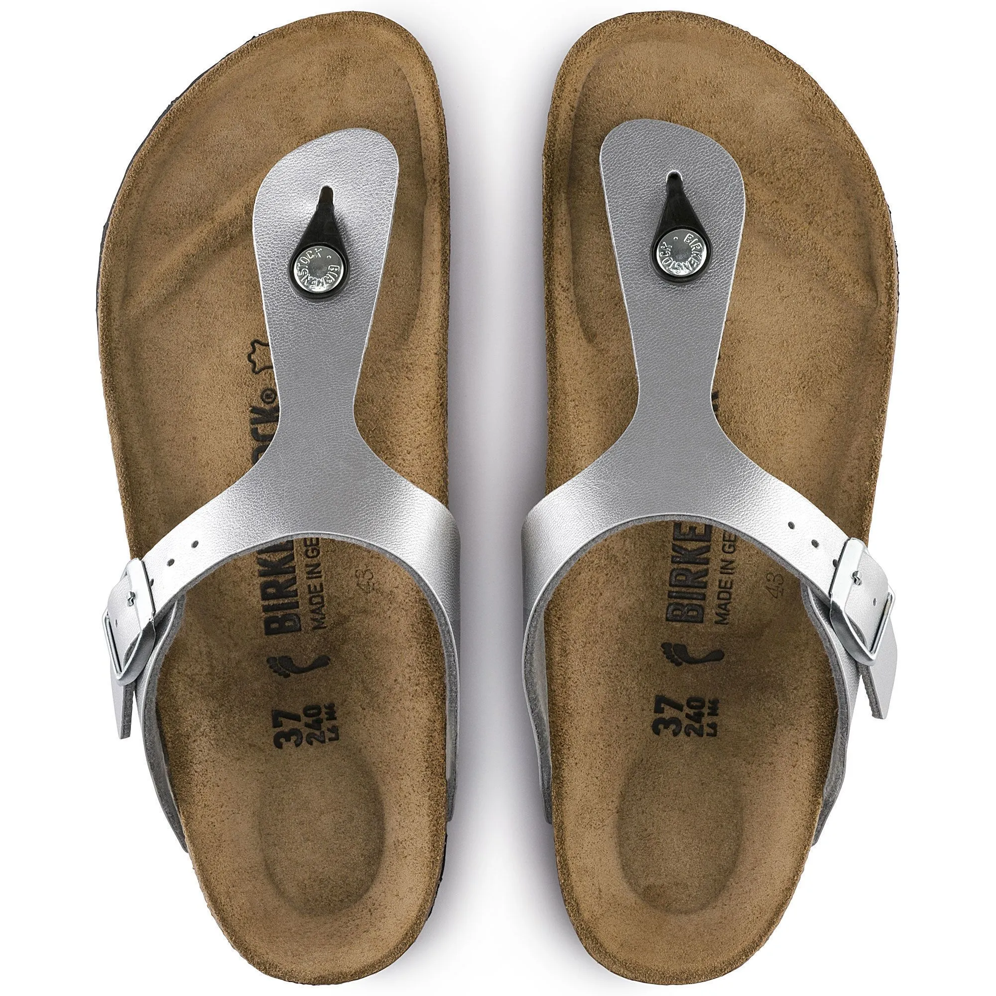 BIRKENSTOCK GIZEH SILVER BIRKO-FLOR