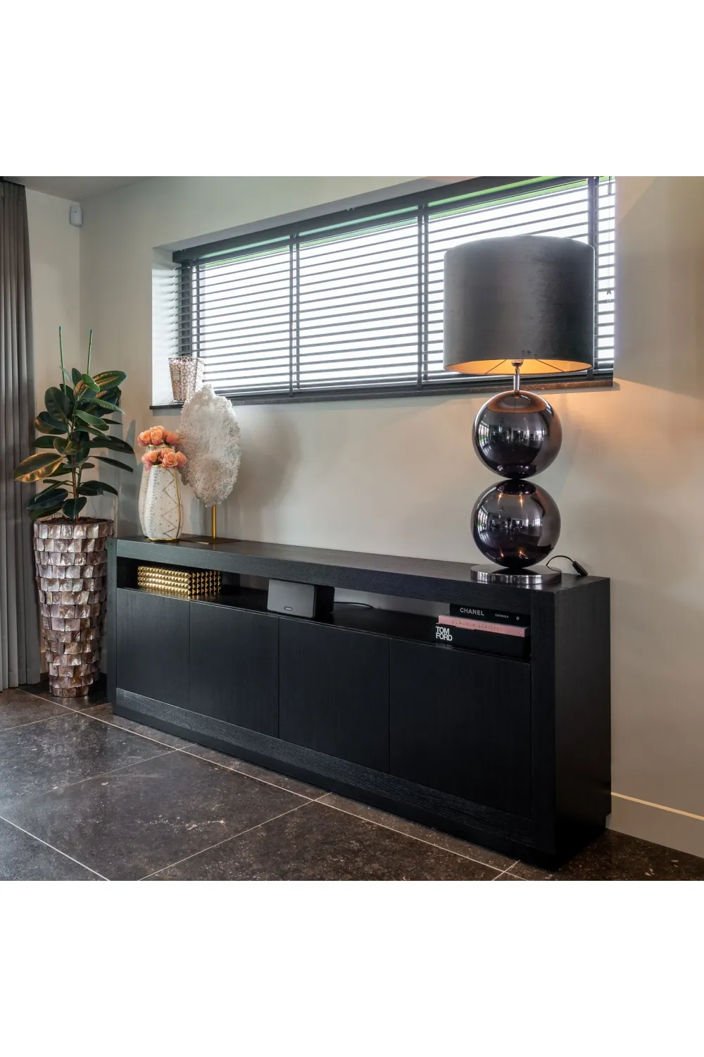 Black Wooden Sideboard | OROA Oakura