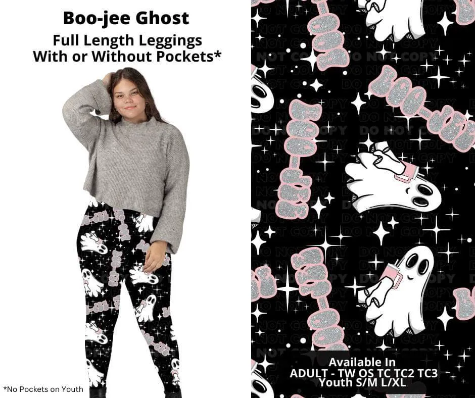 Boo-jee Ghost Full Length Leggings w/ Pockets by ML&M