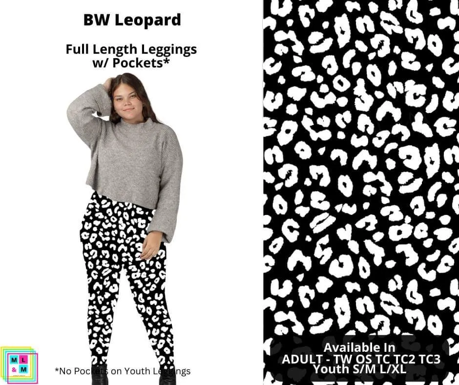 BW Leopard Full Length Leggings w/ Pockets by ML&M