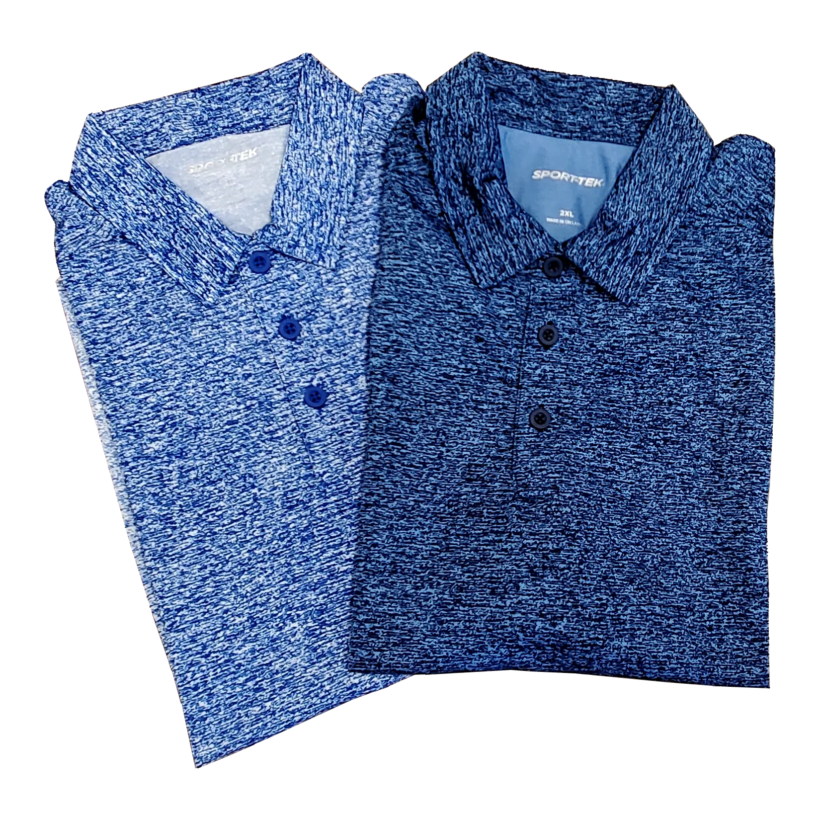 C1910 Mens Ombre Heather Polo