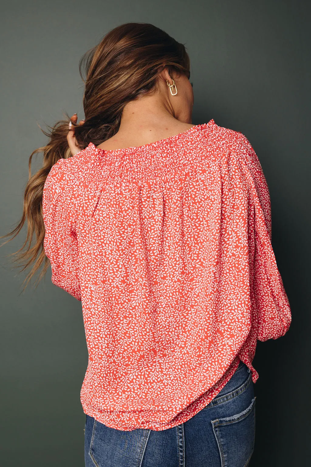 Carrier Off Shoulder Floral Blouse