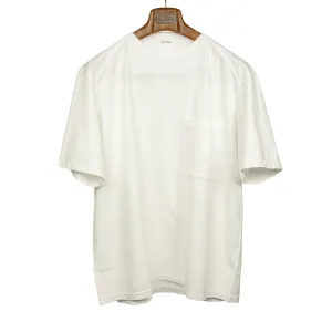 Crewneck tee in white heavy cotton jersey