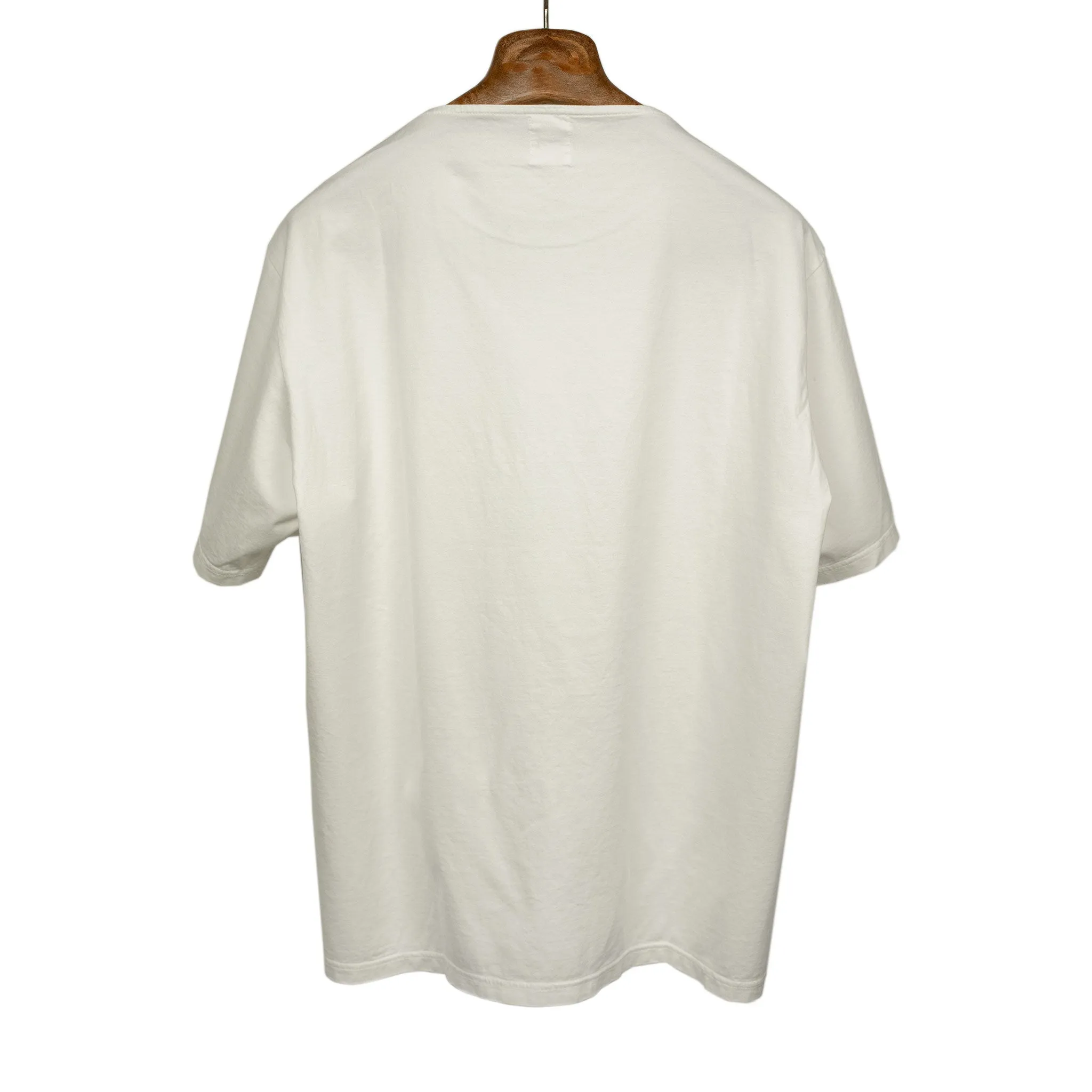 Crewneck tee in white heavy cotton jersey