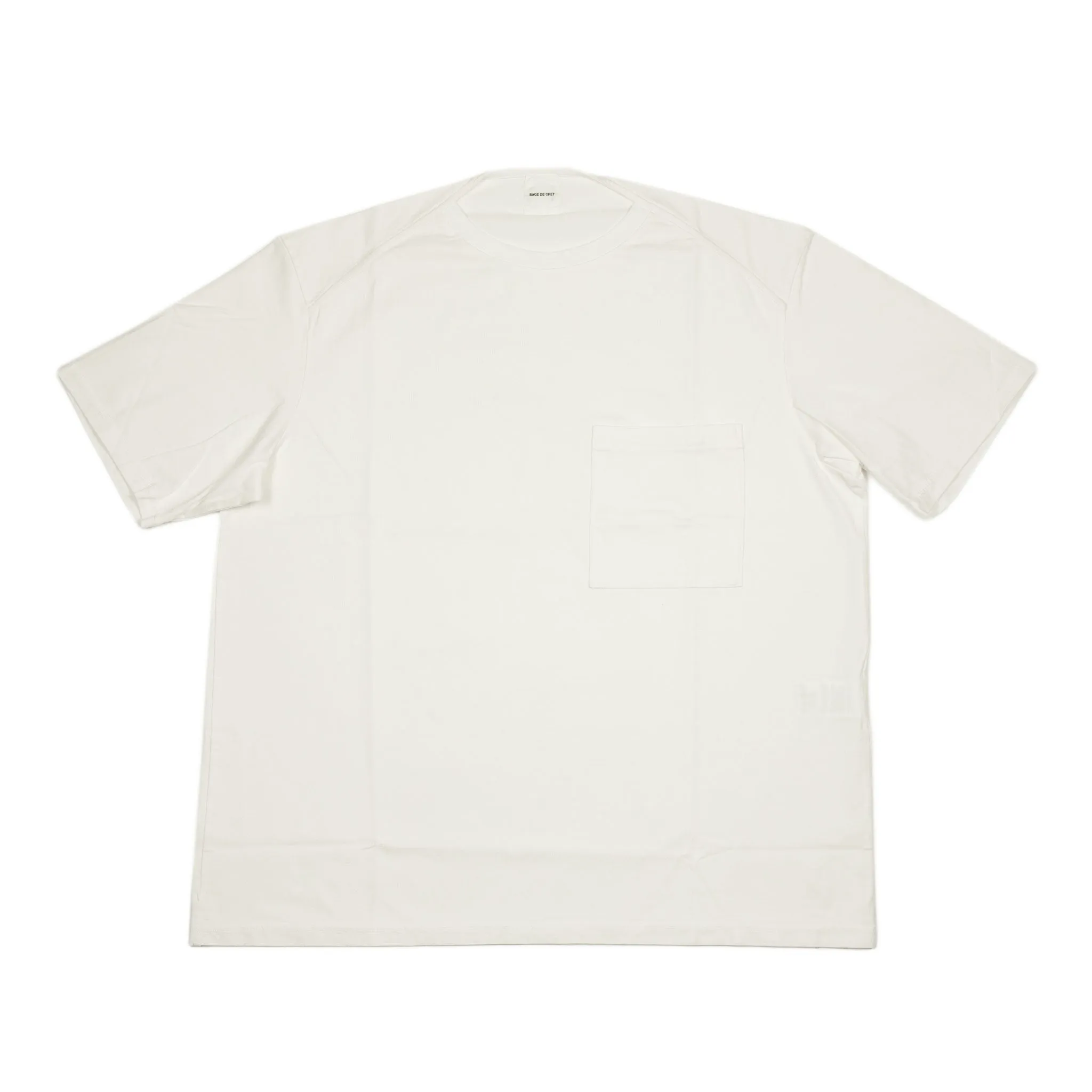 Crewneck tee in white heavy cotton jersey