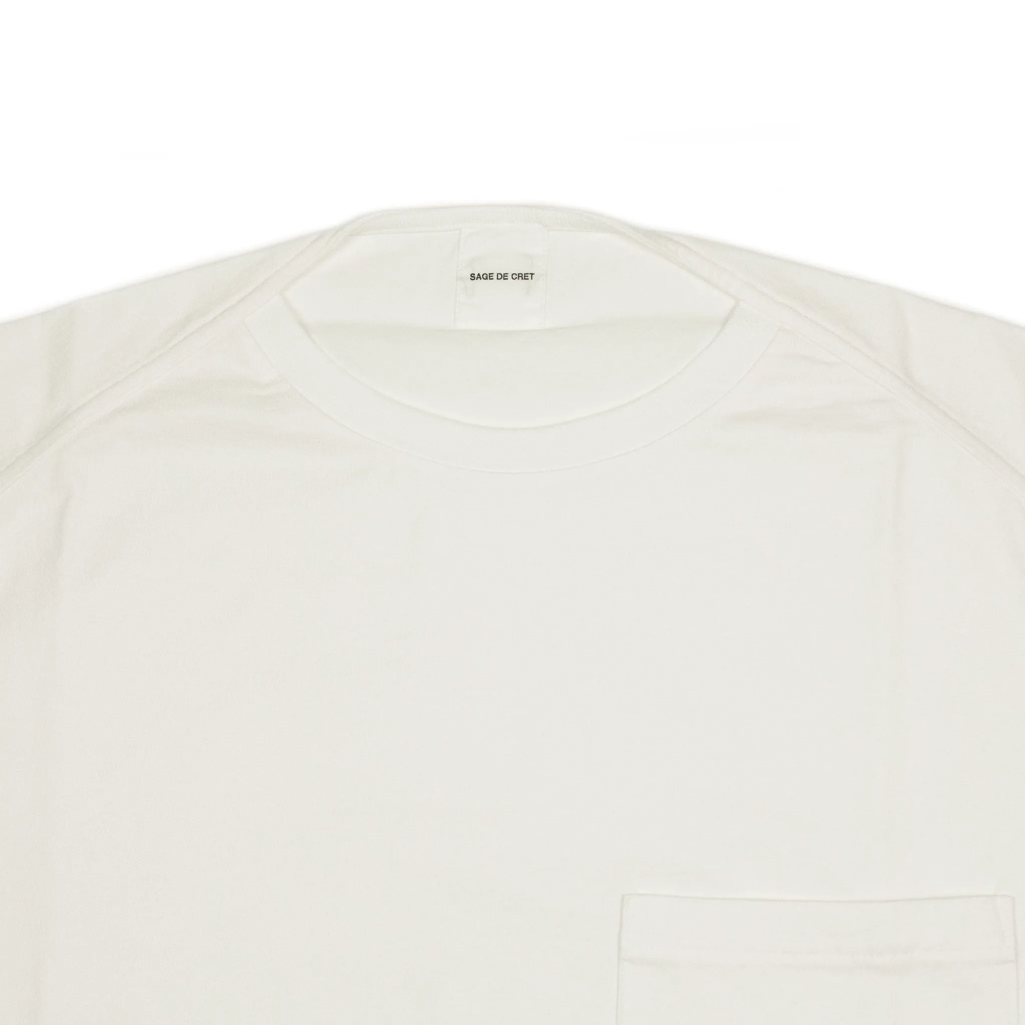 Crewneck tee in white heavy cotton jersey