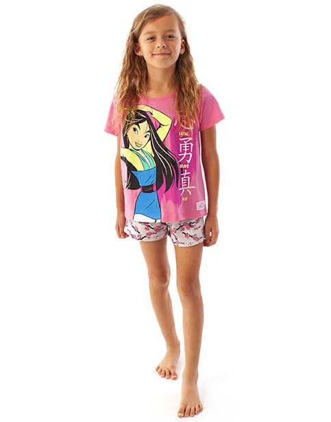 Disney Mulan Loyal Brave True Girl's Short Pyjamas