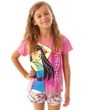 Disney Mulan Loyal Brave True Girl's Short Pyjamas