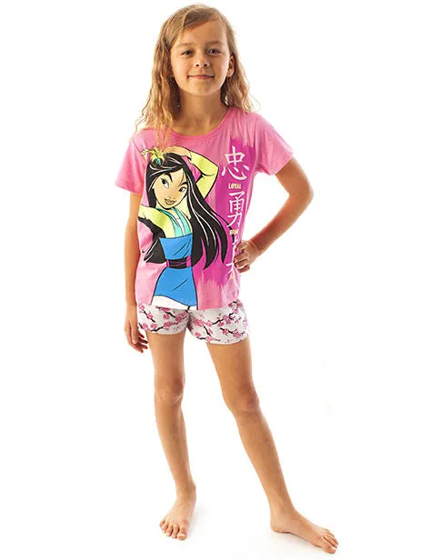 Disney Mulan Loyal Brave True Girl's Short Pyjamas