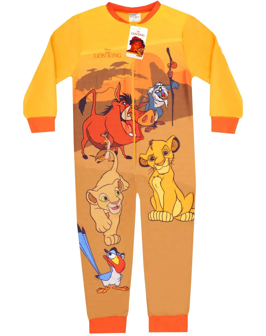 Disney The Lion King Simba and Nala Characters Boy's Onesie Kids Sleep Suit