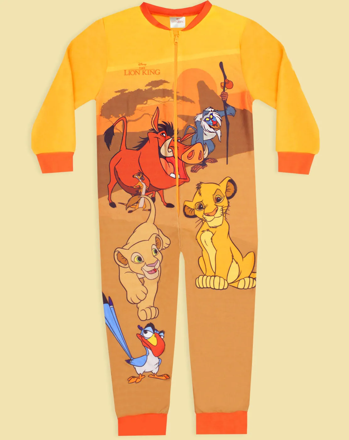 Disney The Lion King Simba and Nala Characters Boy's Onesie Kids Sleep Suit