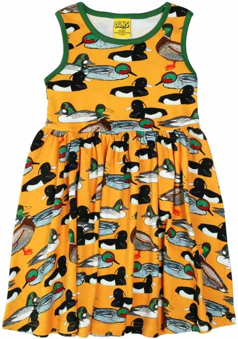 DUNS Sleeveless Gathered Dress Adult - Duck Mustard