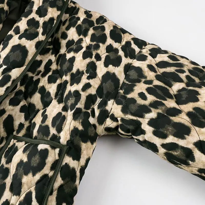 Fashion All-match Cardigan Printed Leopard Print Jacket