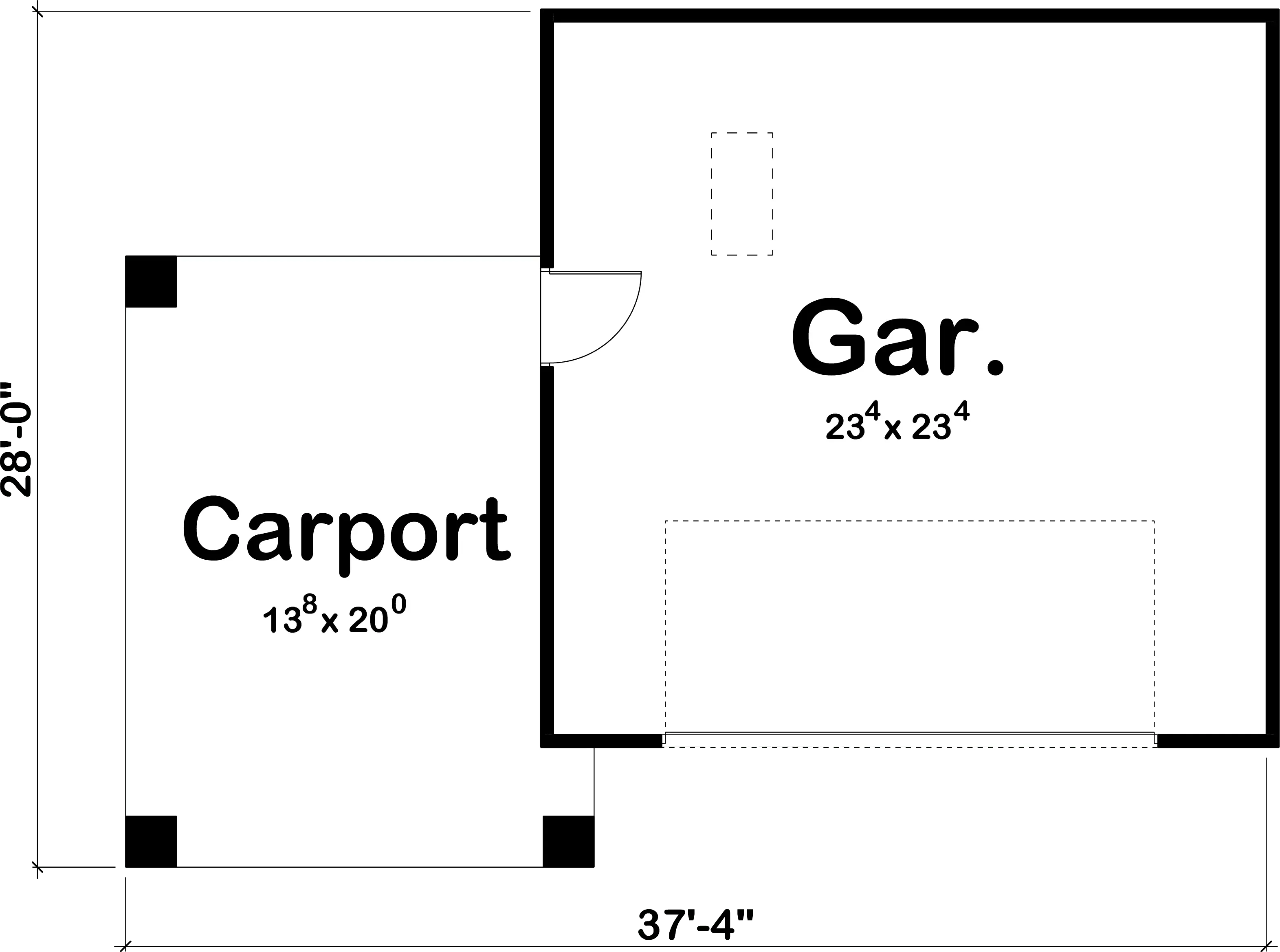 Functional Garage Plan with Two Bays and Workshop Potential