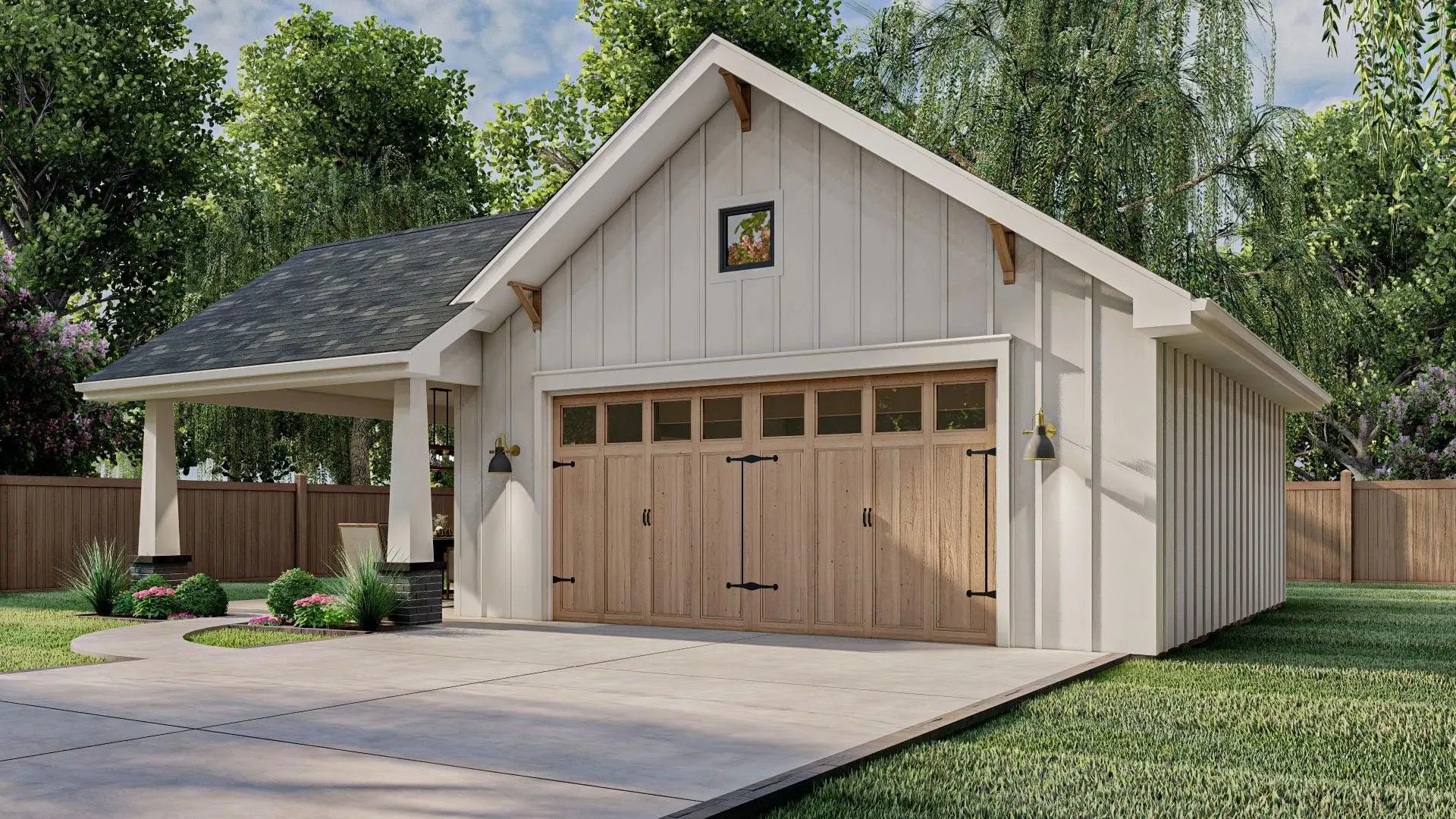 Functional Garage Plan with Two Bays and Workshop Potential