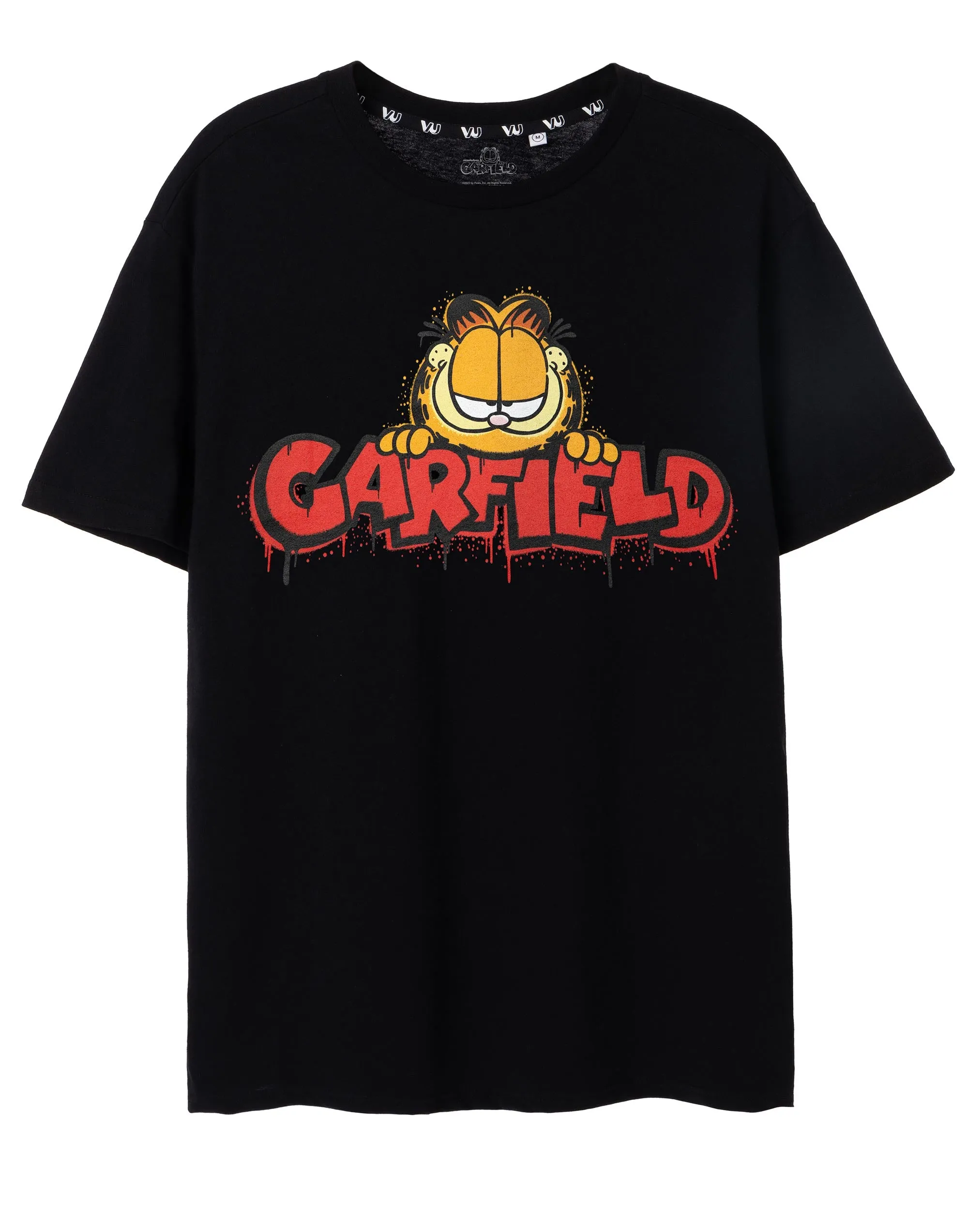 Garfield Graffiti Mens Black Short Sleeved T-Shirt