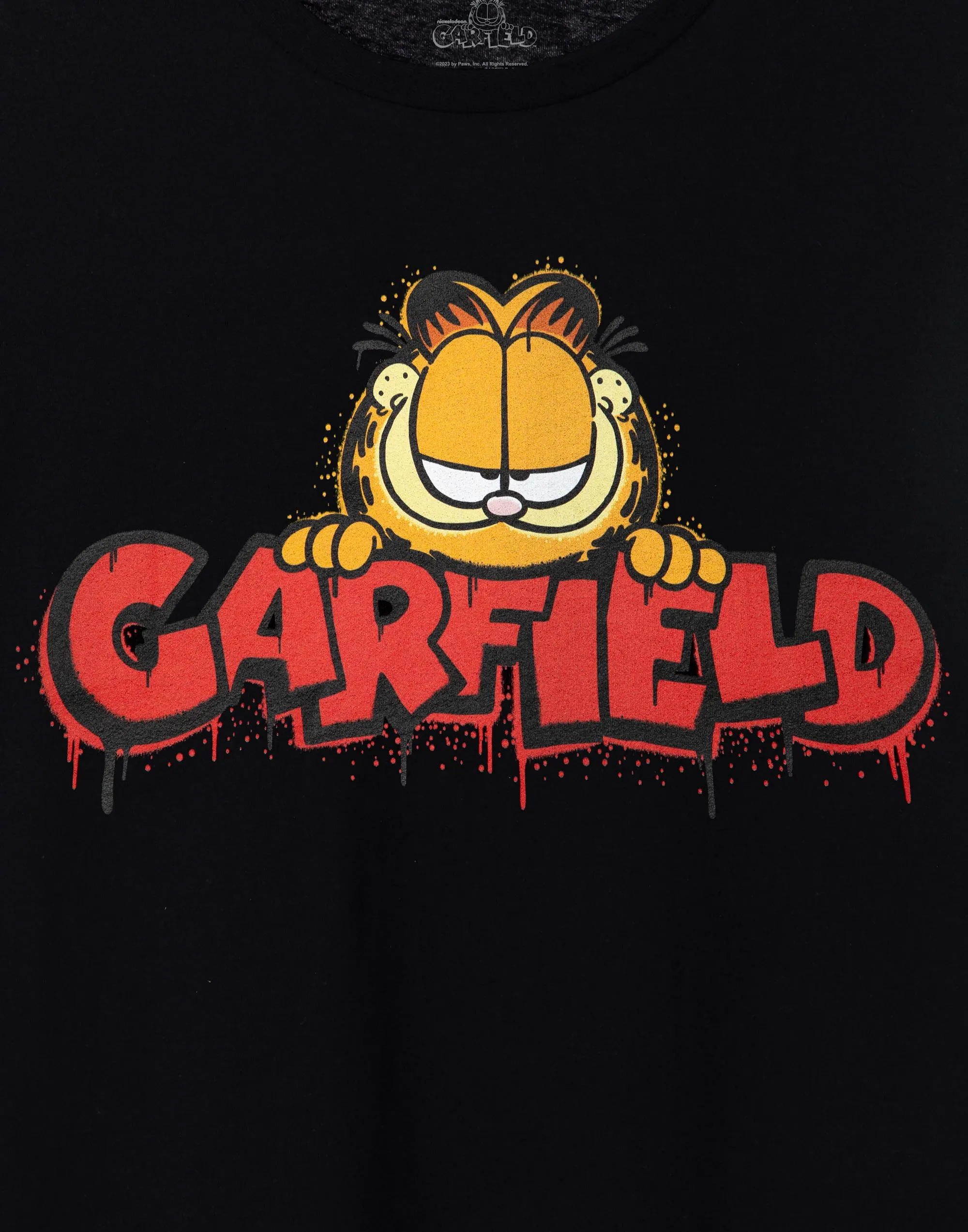 Garfield Graffiti Mens Black Short Sleeved T-Shirt