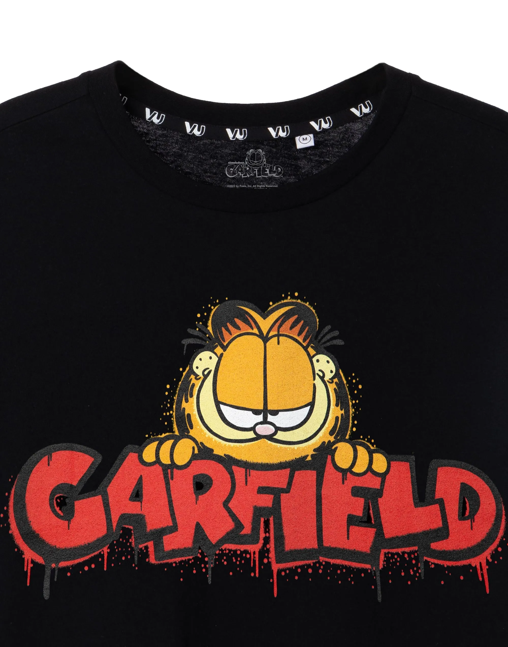 Garfield Graffiti Mens Black Short Sleeved T-Shirt