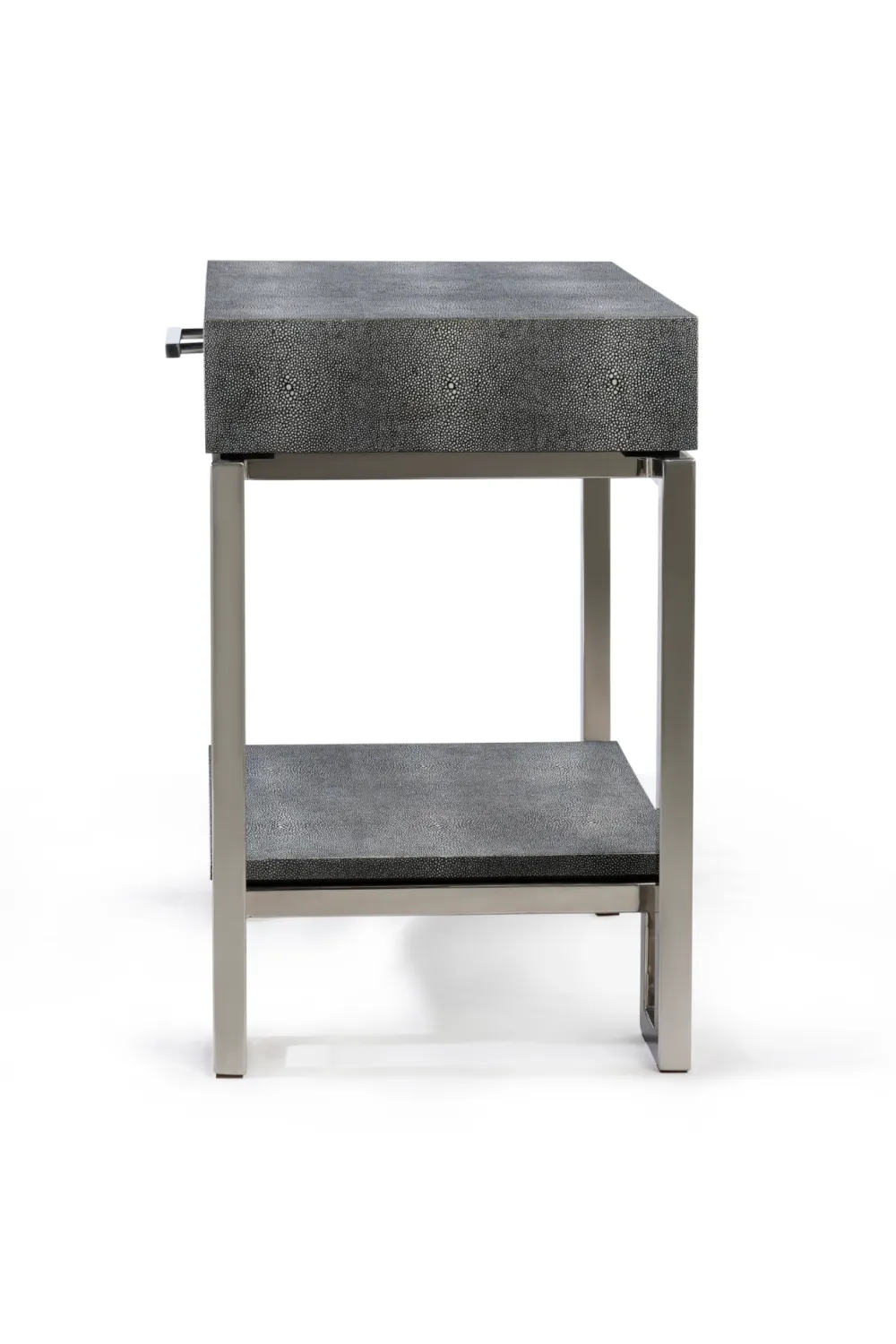 Gray Shagreen Silver Frame Side Table | Andrew Martin Flex