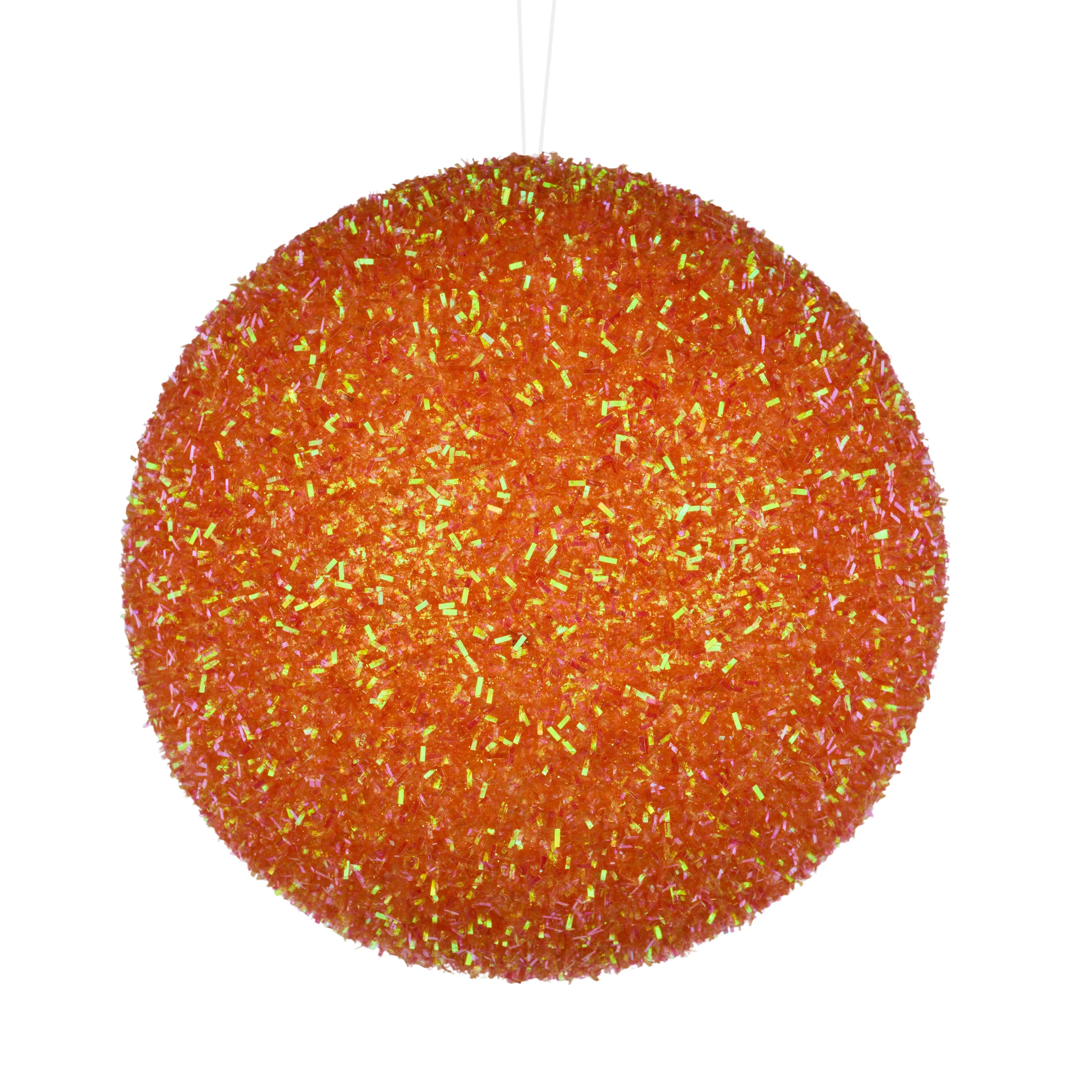 Iridescent Glitter Ball, Orange