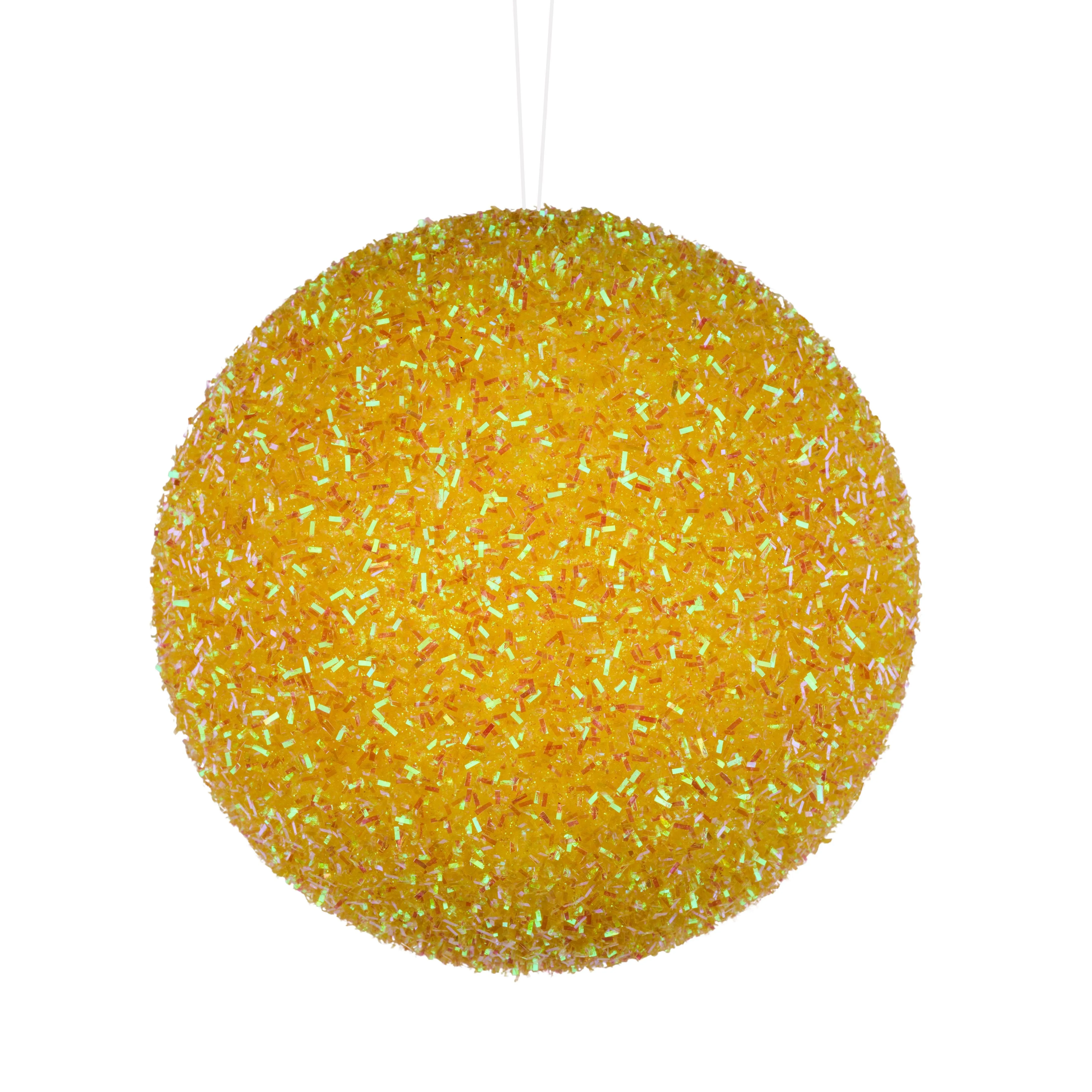 Iridescent Glitter Ball, Yellow