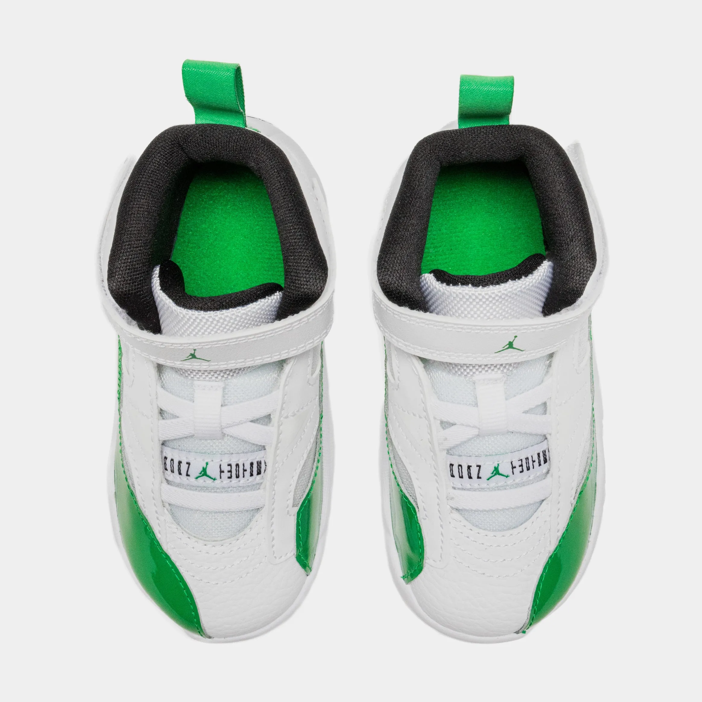 Jumpman Two Trey Infant Toddler Basketball Shoes (White/Green)