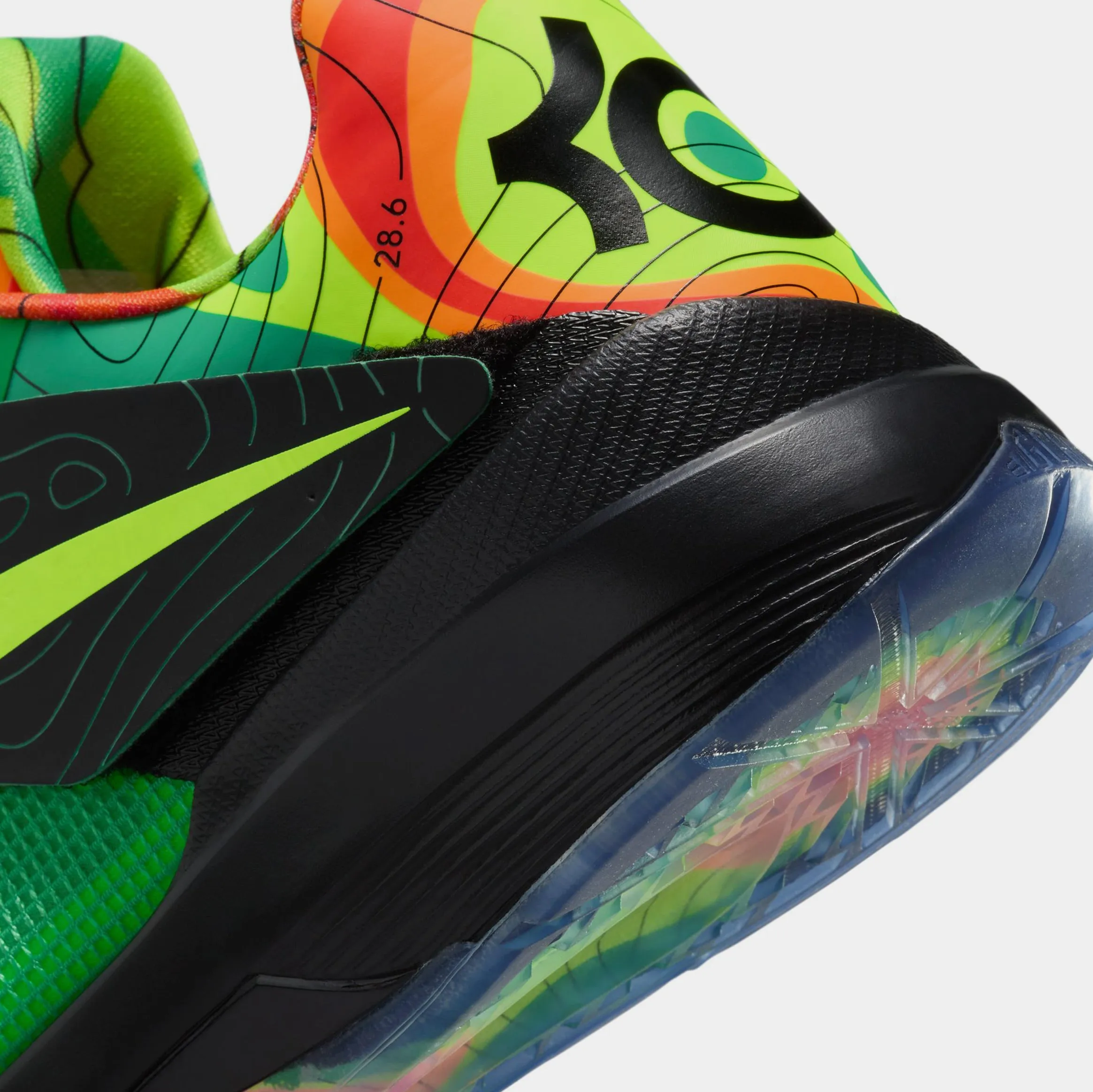 KD IV Weatherman Mens Basketball Shoes (Lush Green/Volt/Black/Team Orange) Free Shipping