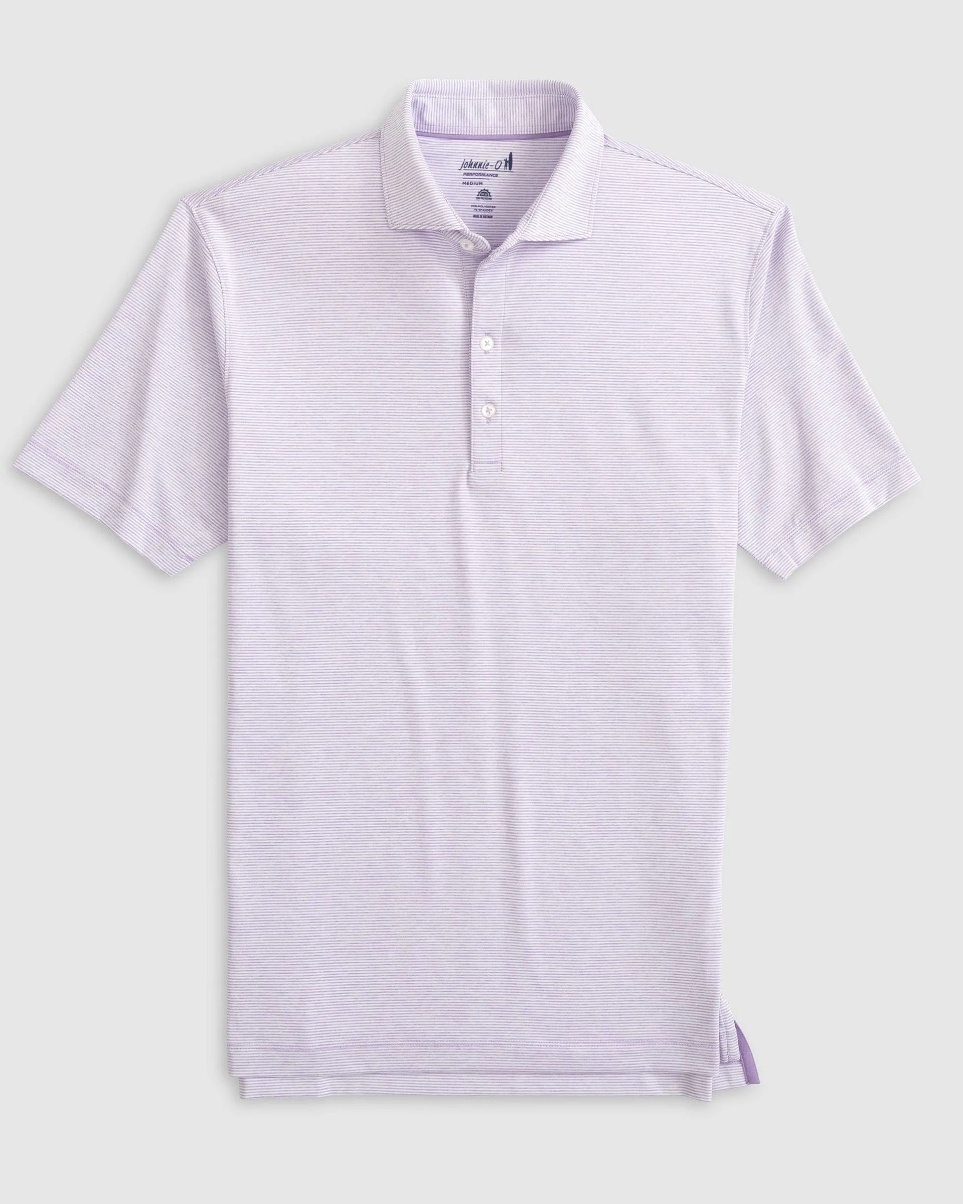 Lyndon Striped Jersey Performance Polo- Tulip