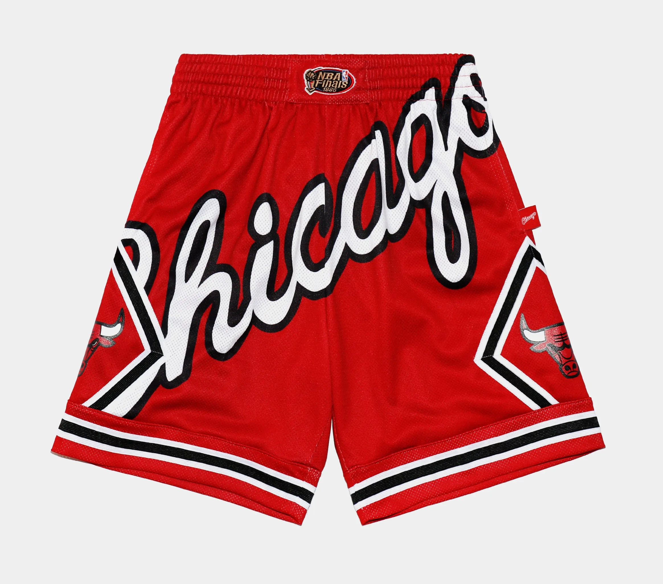 NBA Big Face 2.0 Chicago Bulls Shorts Mens Shorts (Red)