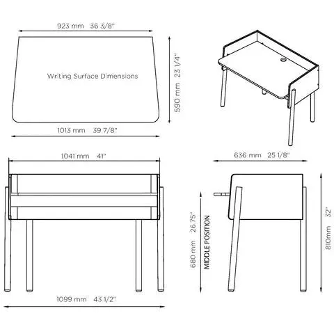 Oeuf - Brooklyn Desk - Birch