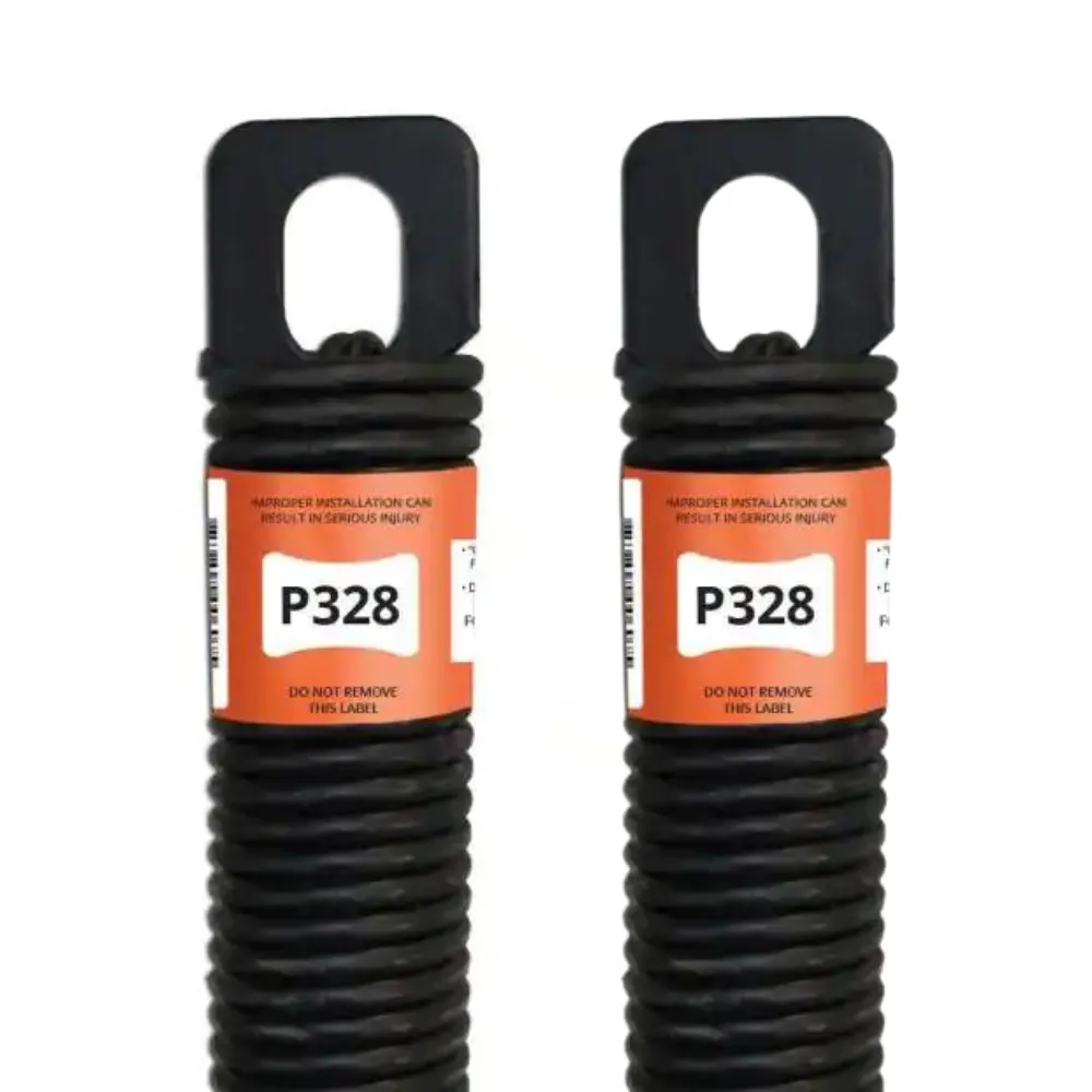 (P328) 28 in. Plug-End Extension Spring (0.244 in. No. 3 Wire) Springs For Garage Door Repair Plug-End Extension Springs Replacement Garage Hardware (Pack of 2)