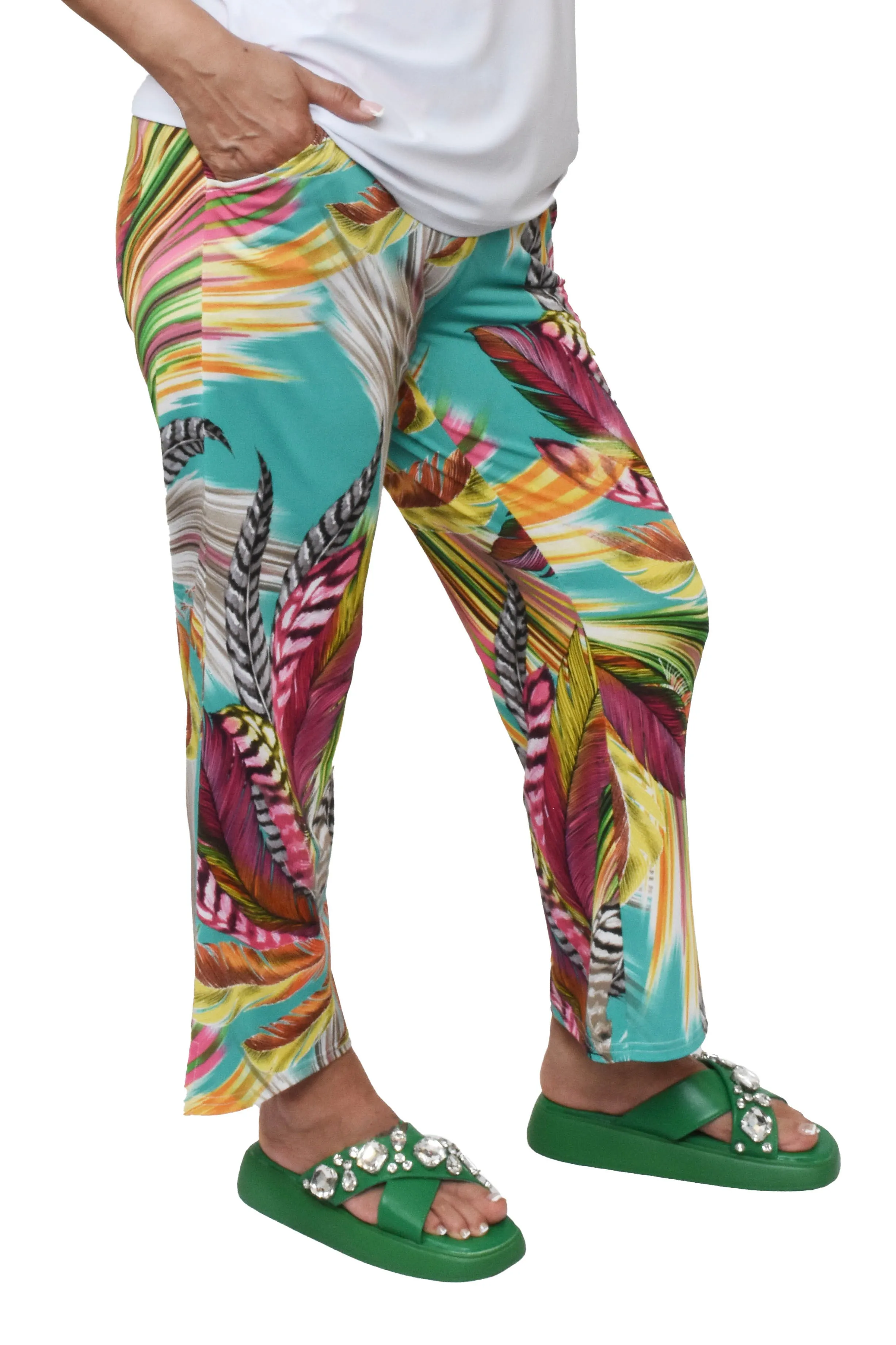 Pantalon 7/8 "FEATHERS"  -PC592 | Pants 7/8  "FEATHERS" -PC592