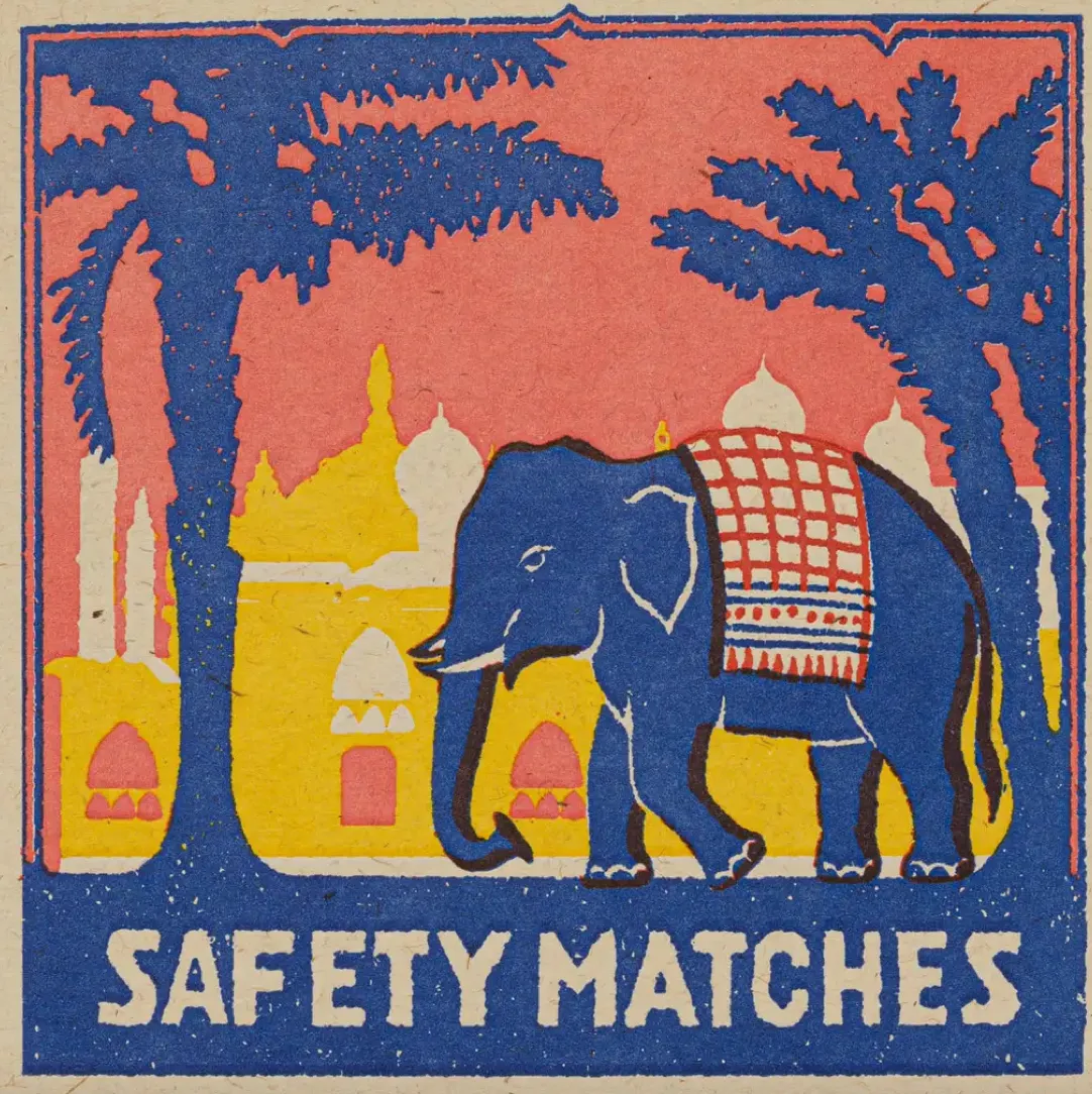 Pink Elephant Matchbox