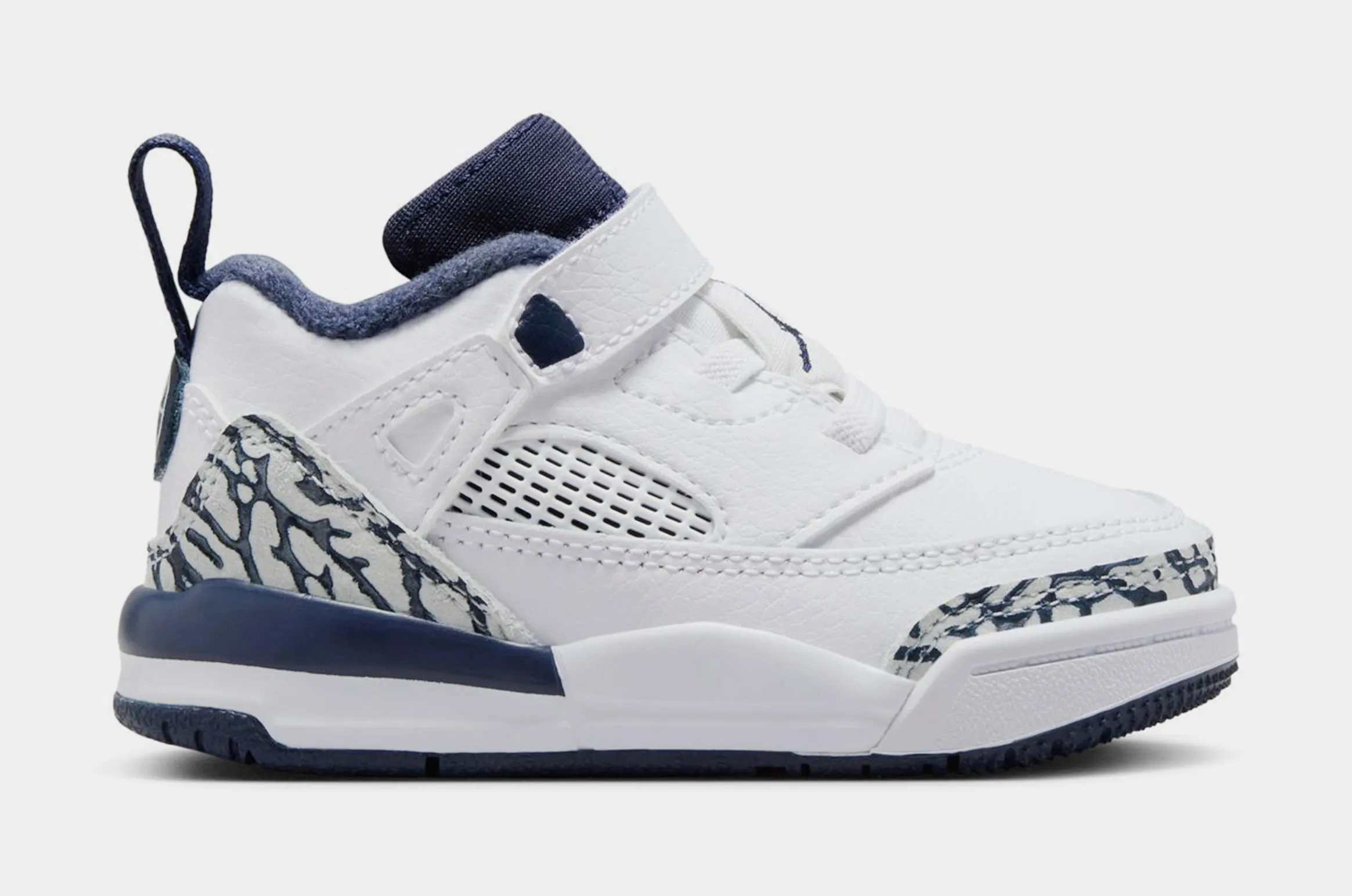 Spizike Low Infant Toddler Basketball Shoes (White/Obsidian/Pure Platinum)