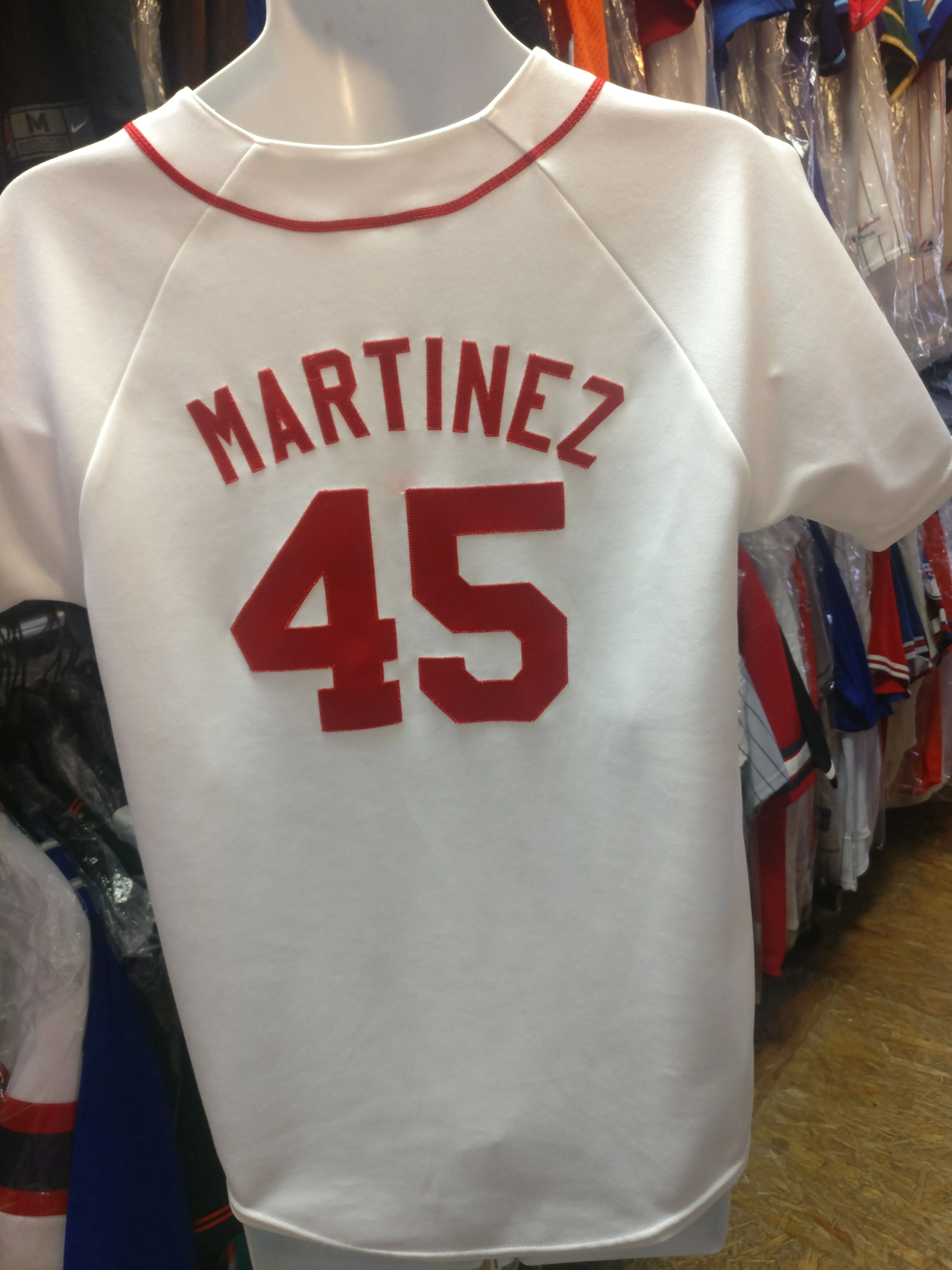 Vintage '04 #45 PEDRO MARTINEZ Boston Red Sox MLB Majestic Jersey YXL