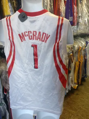 Vintage #1 TRACY McGRADY Houston Rockets NBA Reebok Jersey YL