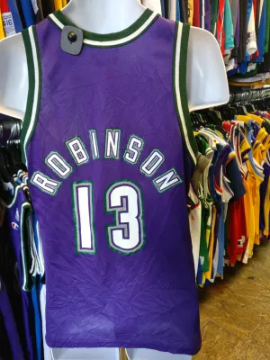 Vintage #13 GLENN ROBINSON Milwaukee Bucks NBA Champion Jersey 40